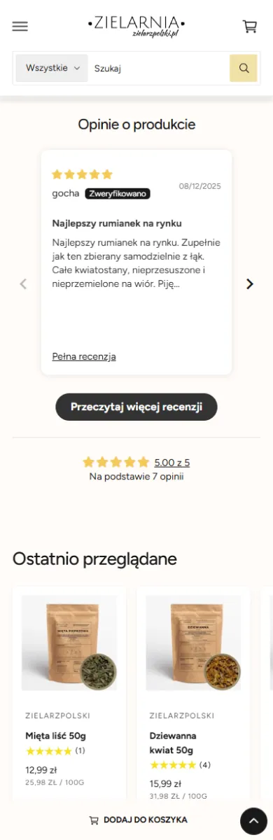 Zielarz Polski Nowy Szablon Mercora Studio
